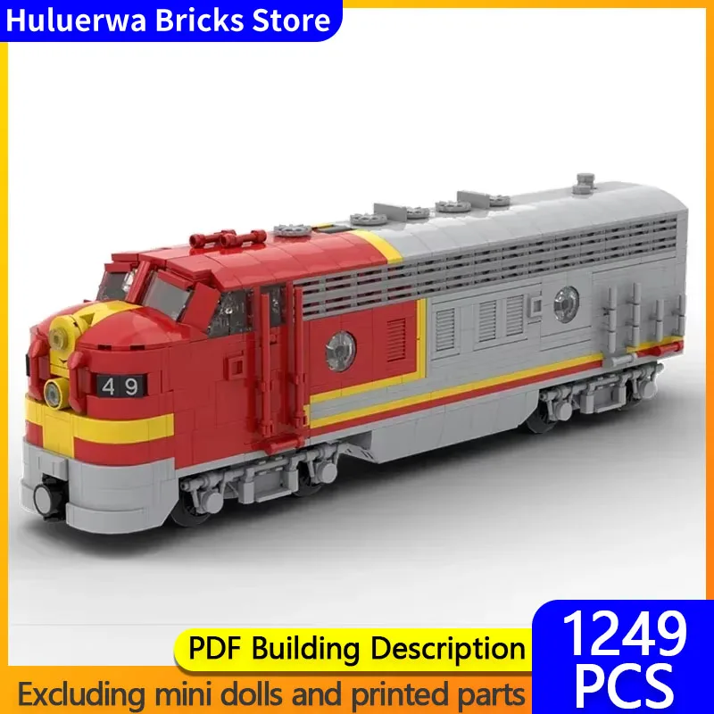 Модель автомобиля городской службы MOC строительные кирпичи ATSF EMD F7 ретро поезд