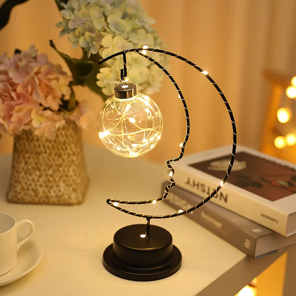 

Eid Mubarak Enchanted Moon Lamp Led Moon Ball Shape Light Home Romantic Decor Islamic Muslim Party Decorative Table Lamp Fping