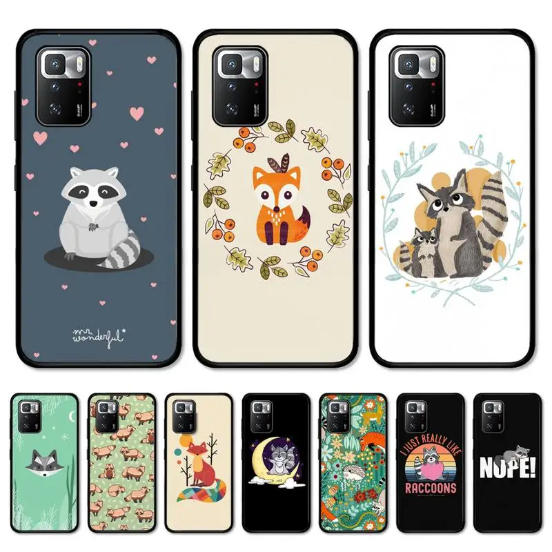 

Animal Raccoon Art Phone Case for Redmi 5 6 7 8 9 A 5plus K20 4X S2 GO 6 K30 pro