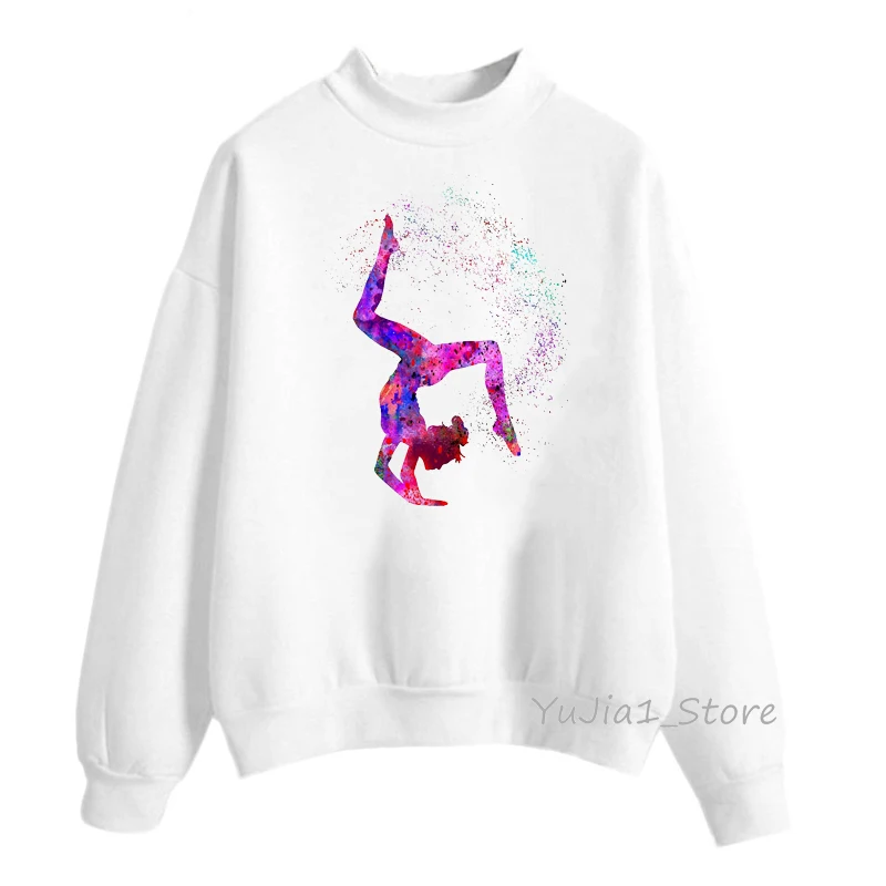 

Fashion Rainbow gymnast splatter Women’s sweatshirt winter kawii hoodie woman gymnastics art aesthetic clothes tracksuit lgbt