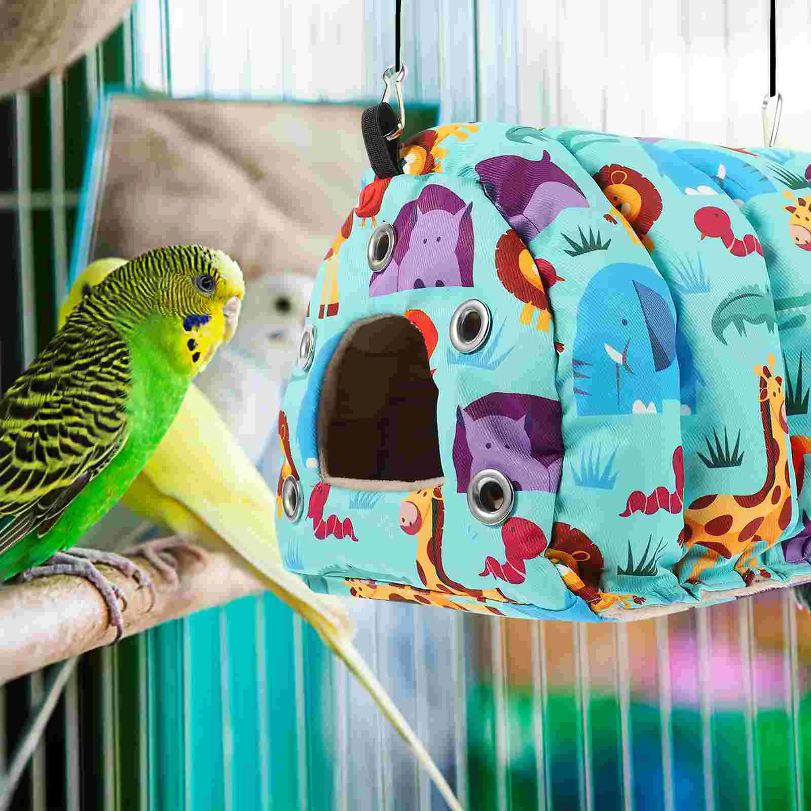 

Bird Hammock Bed Hanging Hamster Sleeping Cage Hut House Cages Rat Pet Hamsters Birds Guinea Warmer Parakeet Parrot Warm Shelter