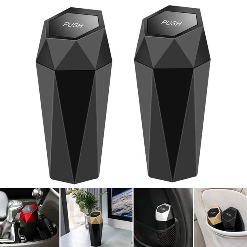 

Vehicle Garbage Can Push Over Design Detachable Car Garbage Can Automobiles Interior Accessories Vehicle Supplies Bin Dump