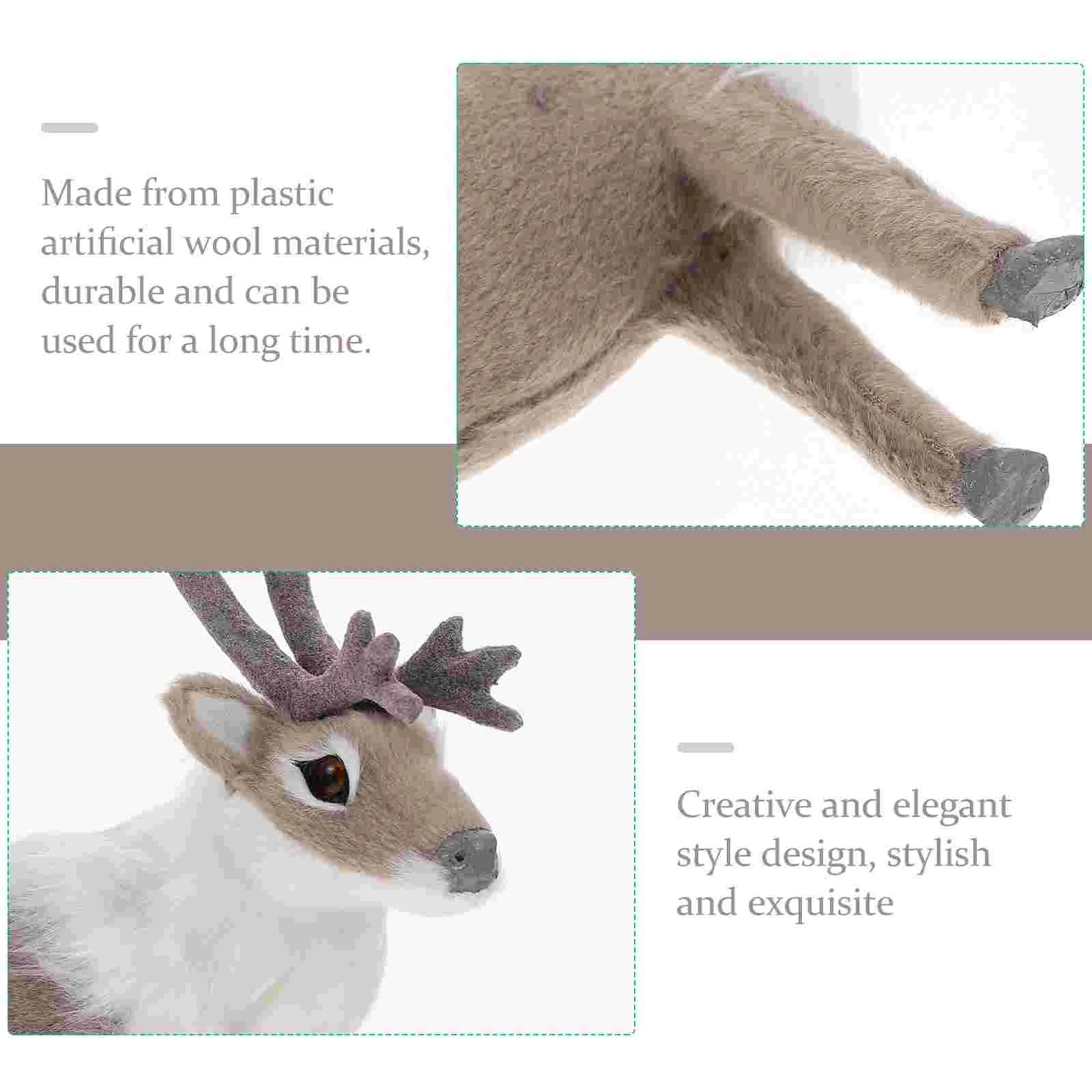 Рождественские украшения с оленями имитация лося елочные игрушек пластиковые