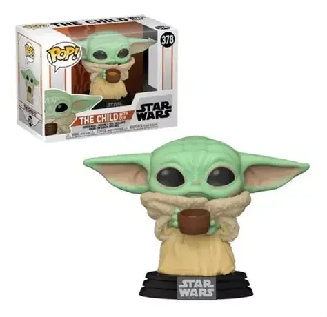Фото FUNKO Pop STAR WARS THE CHILD Бэби Йода # 368 378 #   Коллекция виниловых фигурок-игрушек для детей, подарок на день рождения №3