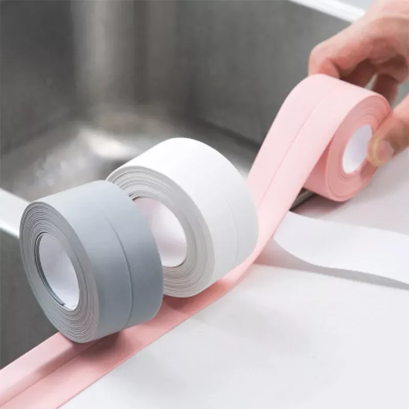 

PVC Self Adhesive Sealant Tape Waterproof Sealing Strip Tape Wall Sticker For Kitchen Bathroom Shower Bathtub Corner Sink Sealer