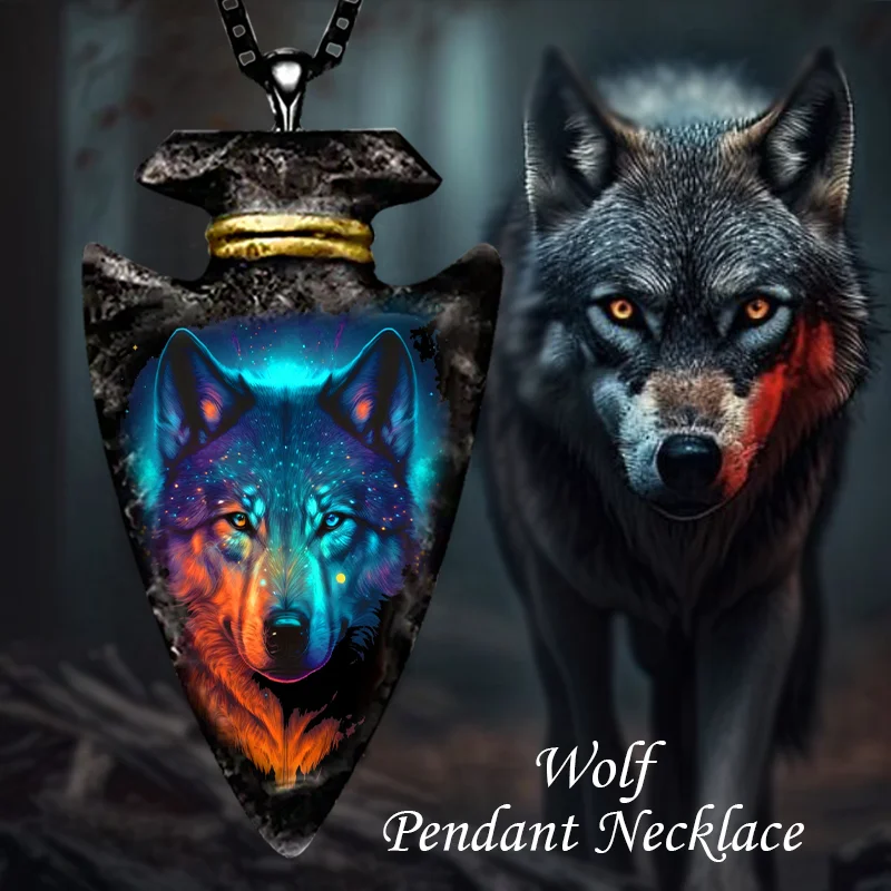 

Wolf Necklace Fashion Cool Necklace Men's and Women's Lover Family Gift