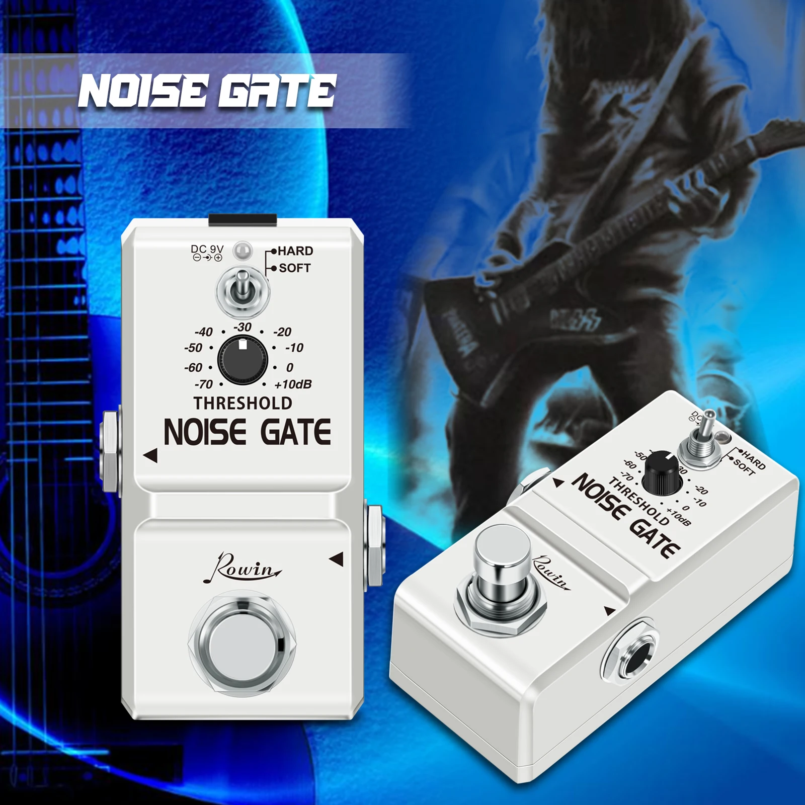 Гитарная педаль Rowin эффектов с шумоподавлением для электрогитар мини-размер