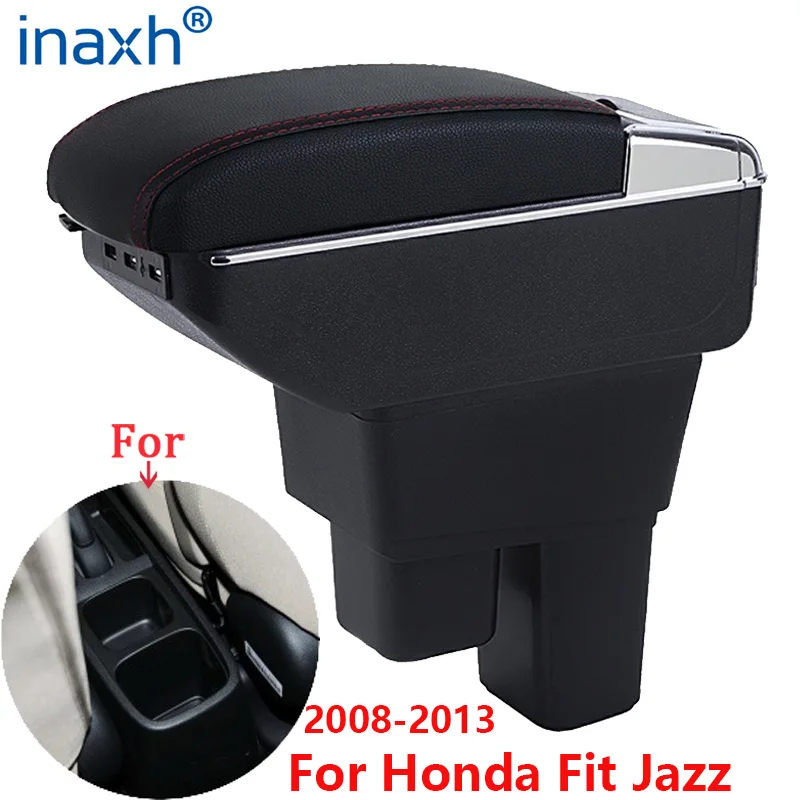 Автомобильный подлокотник Inaxh для Honda Jazz 2008-2013 кожаный/АБС-пластик автомобильные