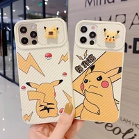 pokemon pikachu camera lens protection cell phone case for iphone 13 12 11 pro x xs xr max 7 8 plus se 2020 silicone back cover