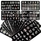 Новинка 2022 года, уплотнительная пластина для дизайна ногтей, цветок, кружево, буквы, геометрический уплотнитель для дизайна ногтей, шаблон для печати маникюрный шаблон, инструменты