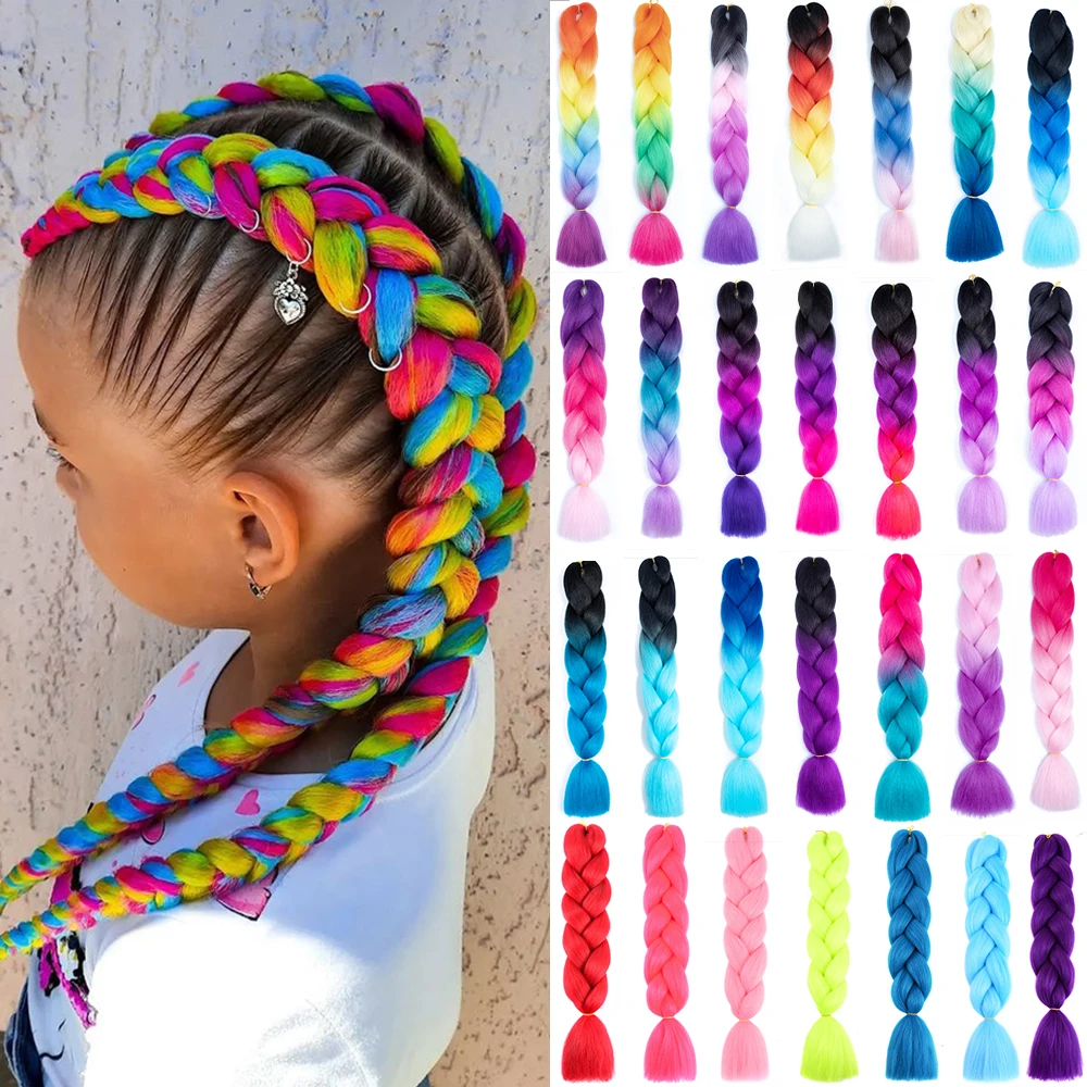Ful Braids 100g Rainbow Hair Gray Black Trend Way