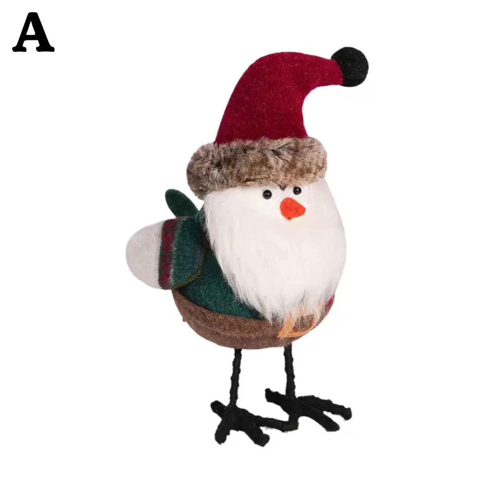 2024 рождественские милые птицы креативные Санта-Клаус птица стоячие настольные