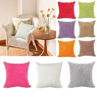 2022 1pcs corduroy soft solid decorative square throw pillow covers set cushion case for sofa bedroom car 24x24 inch 60x60 cm