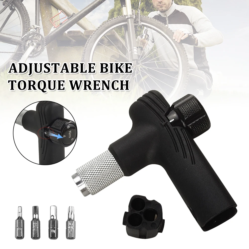 4/5/6Nm Bike Torque Wrench  Torque Adjustable T Wrench Portable Bicycle Maintenance Kit Bicycle Repair Tools Bicycle Accessories
