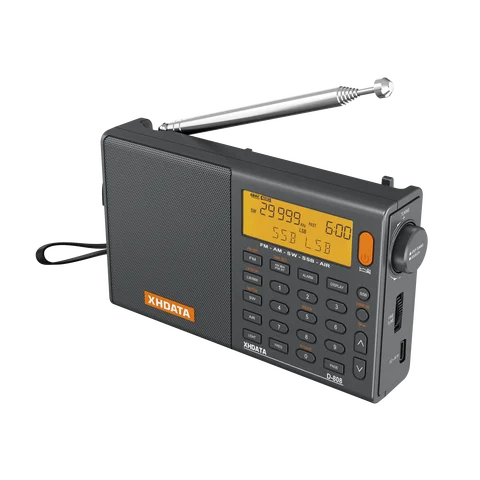Высокочувствительный портативный радиоприемник XHDATA D808, FM/AM/WM/SW/LW/SSB AIR DSP