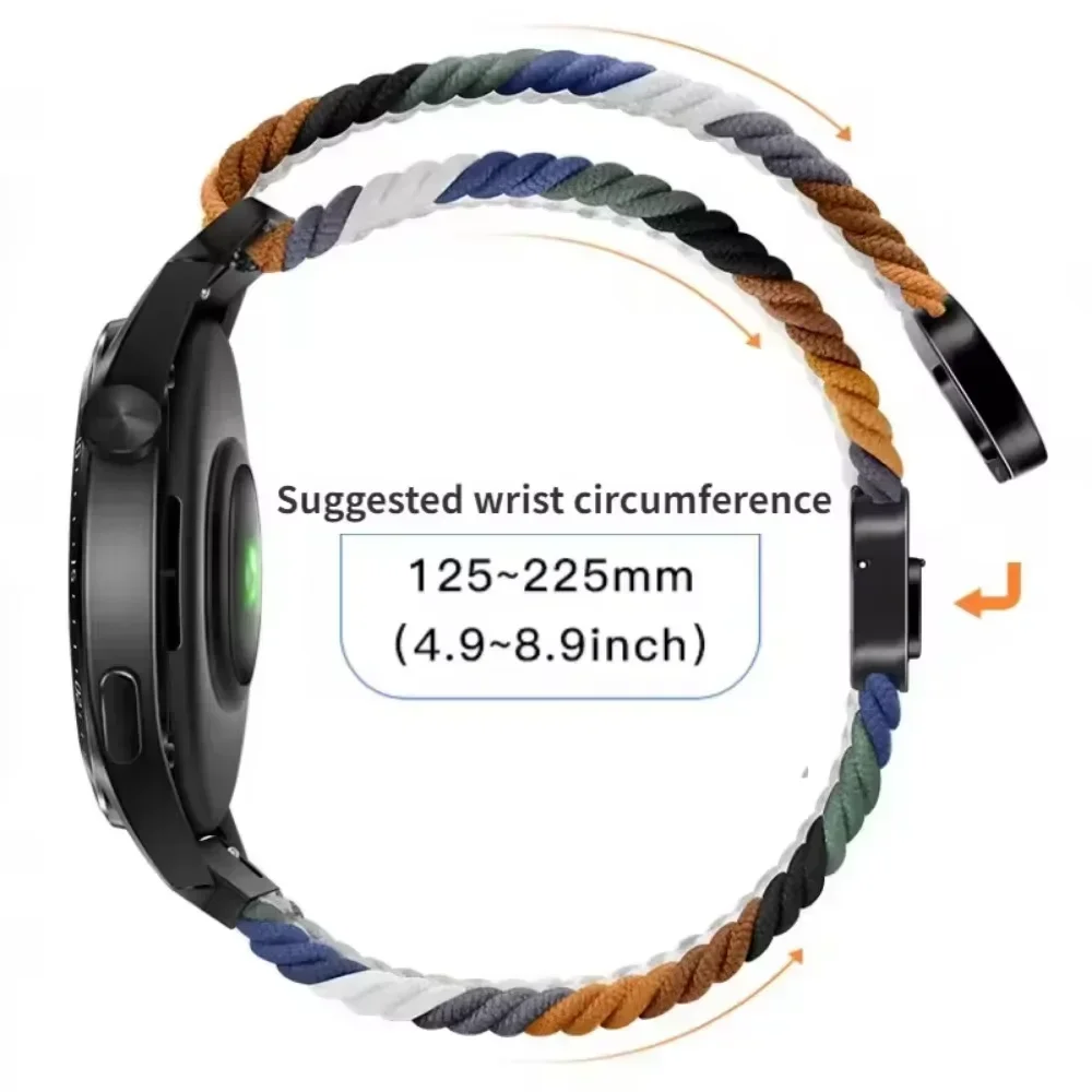 Нейлоновый плетеный ремешок 2022 мм для Nothing CMF Watch 3-2-1 Pro, COROS APEX 4 42 ммPACE 4-Pro, магнитный ремешок Suunto Vertical 2Race 2 (art.: 3920db60b63be) - 3920db60b63be