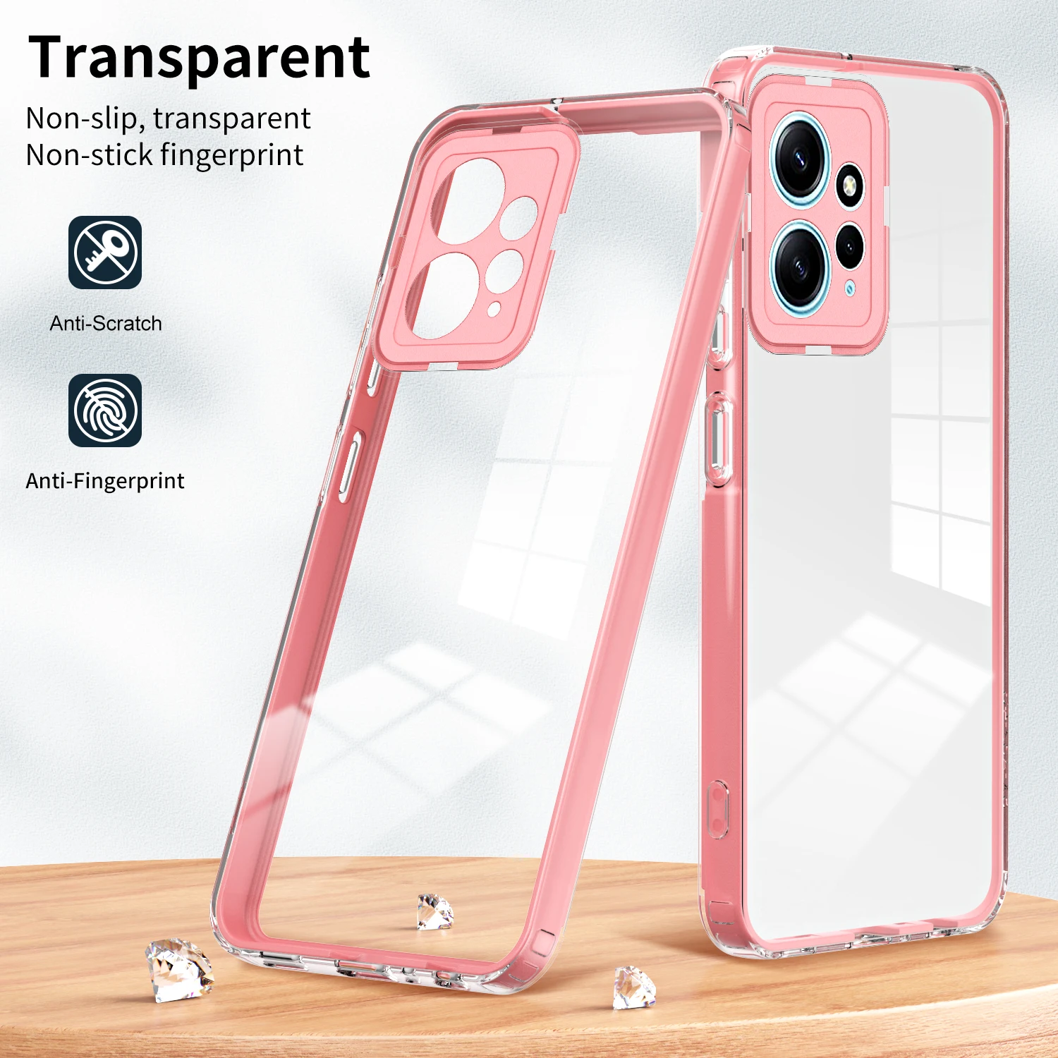 

3 IN 1 Frame Case for Xiaomi Redmi Note 12 4G Note12 Luxury Clear Armor Shockproof Soft Edges Hard Phone Cover for RedmiNote124G