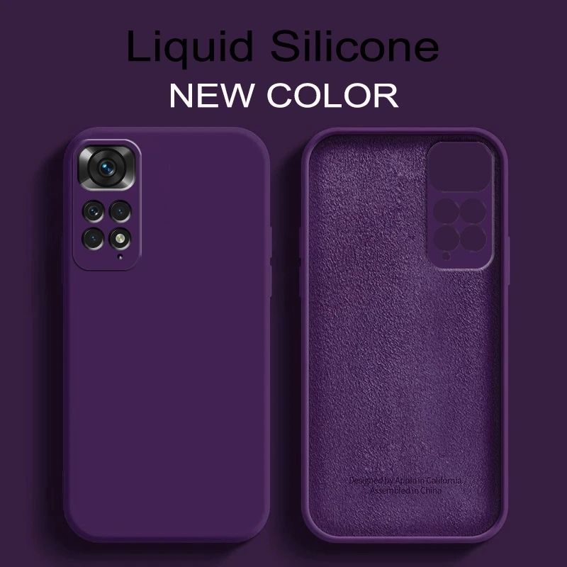 

Luxury Original Liquid Silicone Soft Cover For XiaoMi RedMi Note 11 11s Pro 4G 10 10A 10C redmi note 12 Global Square Phone Case