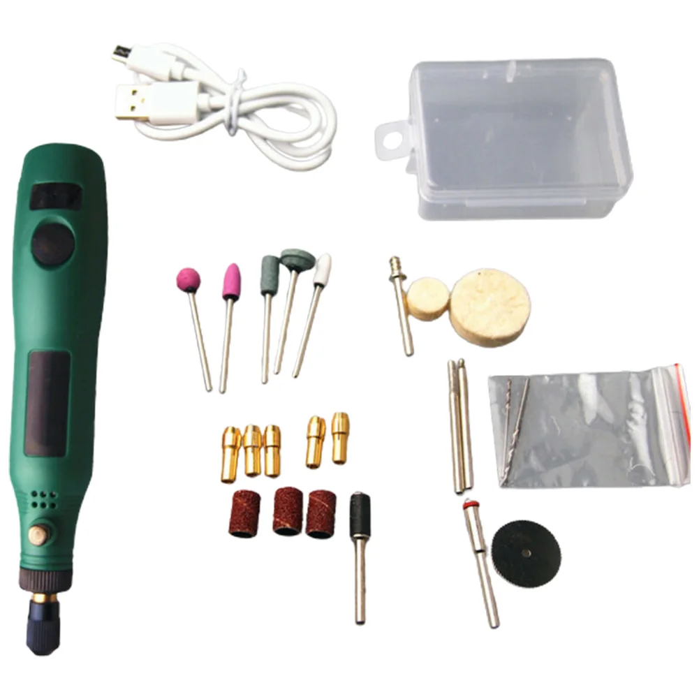 

Variable Speed Mi Ni Grinder Set USB Charging Electric Drill Engraving Pen Kit For Jade Agate Nuclear Carving Wood Carving