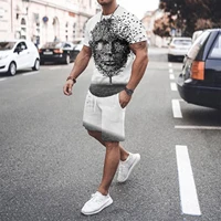 new summer mens t shirt 2piece sets male comfortable sportswear tshirt shorts outfits 3d printed tracksuit for men jogging suit