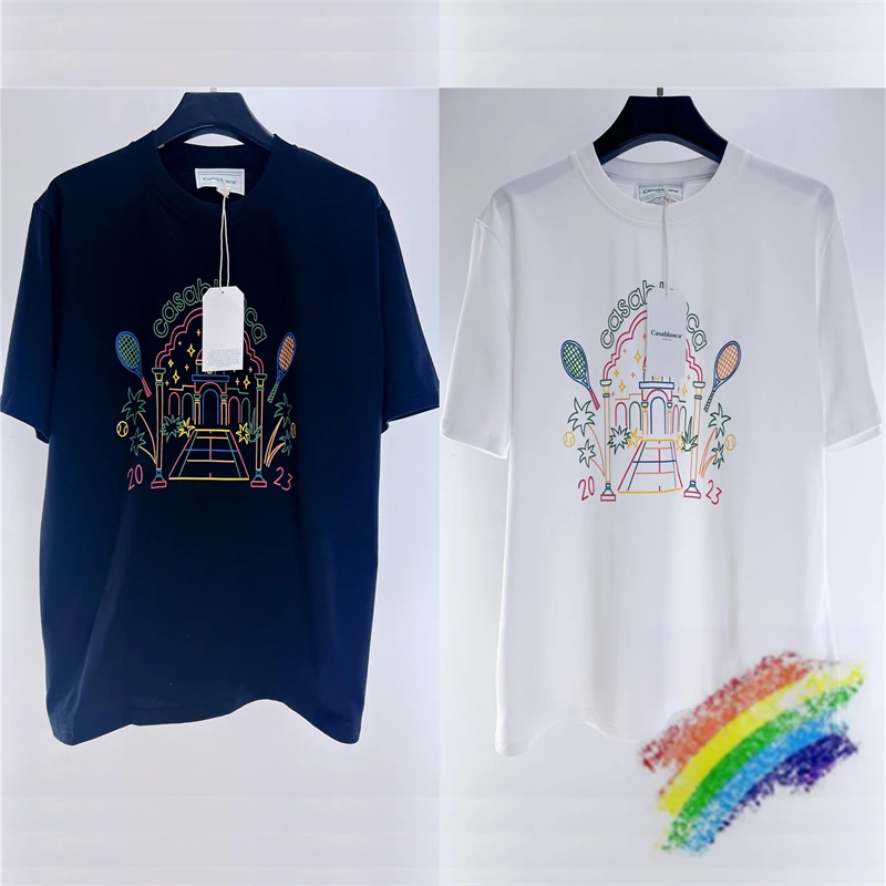 

Новая футболка унисекс для теннисного клуба, белая, черная, 1:1