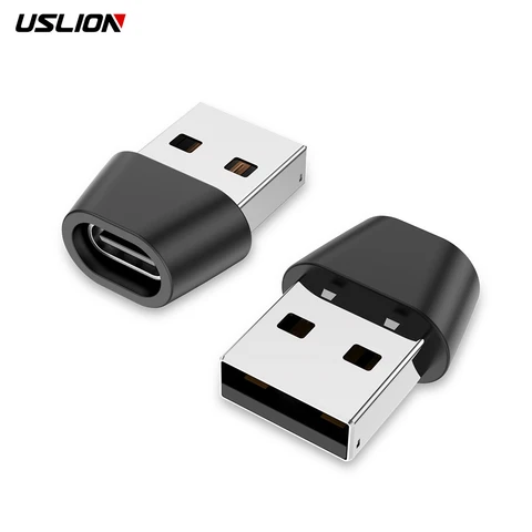 USLION USB OTG Male To Type C Female Адаптер-конвертер Кабель USB Type C Разъем-адаптер для Macbook Samsung S21 Зарядное устройство для передачи данных