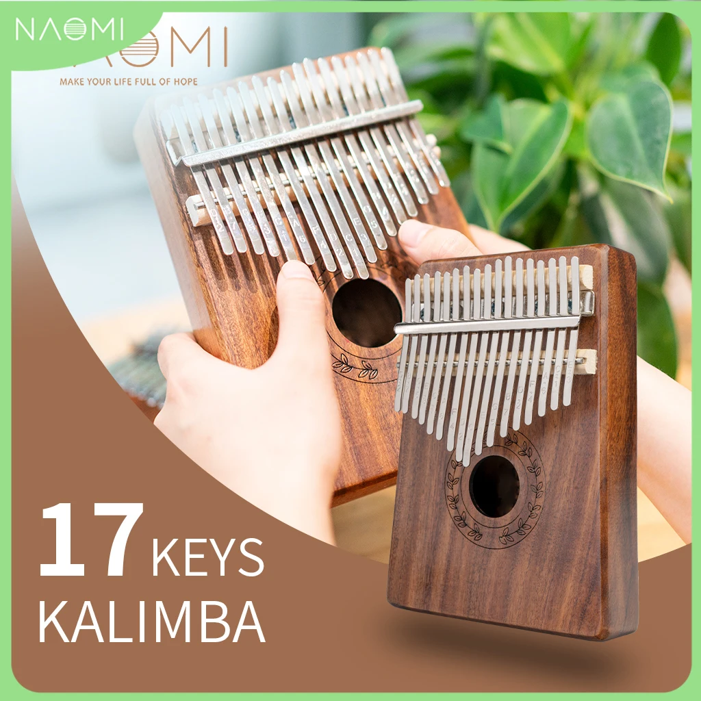 

NAOMI Kalimba 17 Keys Thumb Piano Easy To Learn Portable Musical Instrument Gifts For Kids Adult Beginners Wood Finger Piano