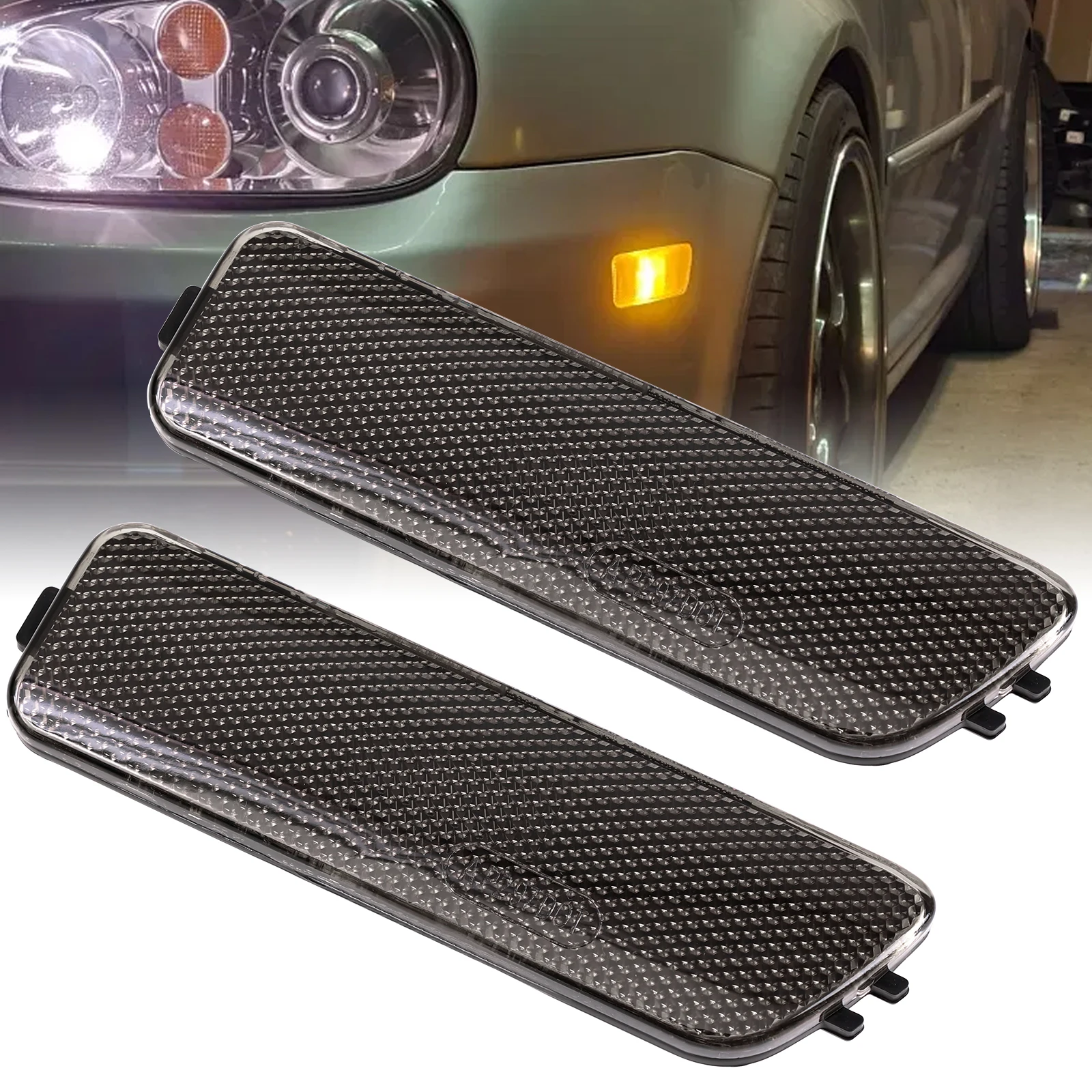 

2 шт. левый и правый передний боковой габаритный фонарь указателя поворота для Volkswagen VW Golf 4 Jetta MK4 1999-2005 мигалка