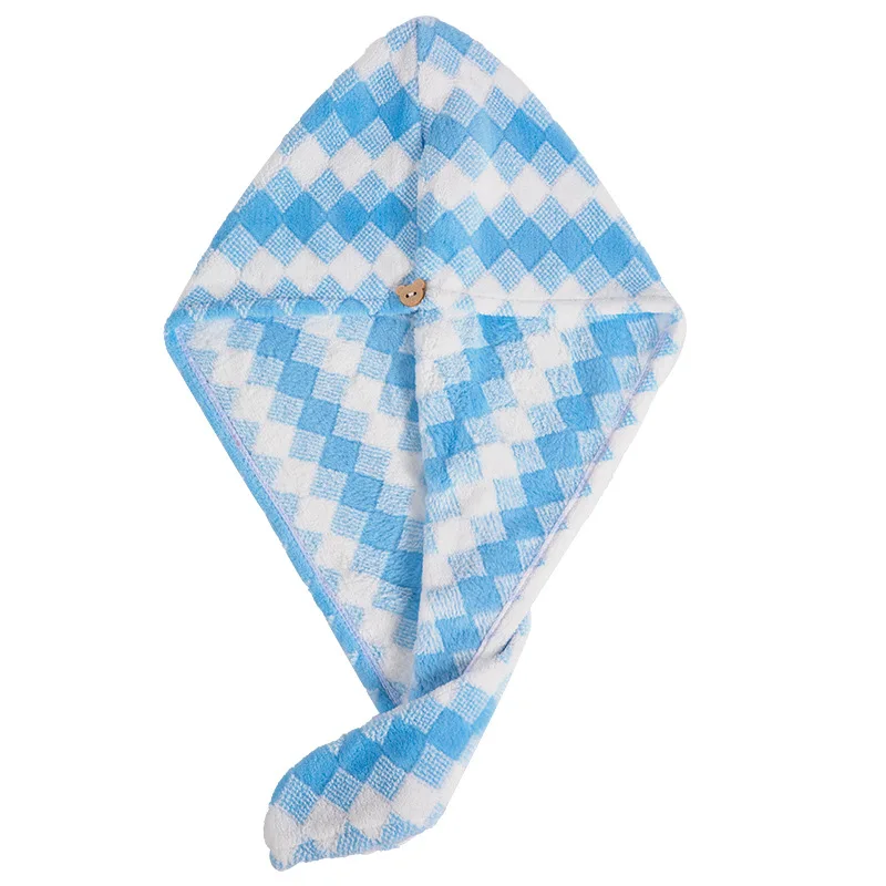 

Microfiber Dryer Bag Absorbent Quick-drying Towel Women's Hair Dryer Cap Coral Fleece Thickened Package Head Towel Bath Supplie