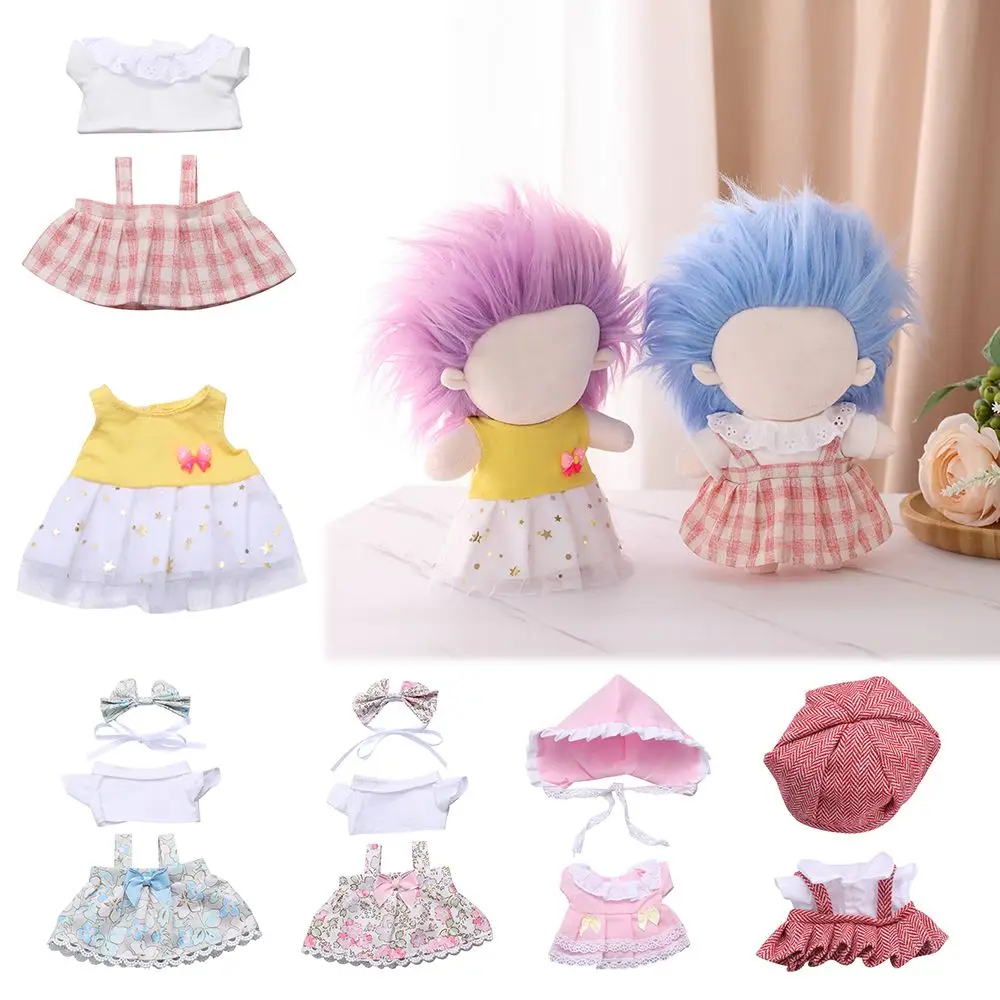 

20cm Star Idol Plush Doll Clothes Summer Suspender Skirt with 20 Cm Suit Inside Lace Toy Dress Up Accessories No Doll For Fans
