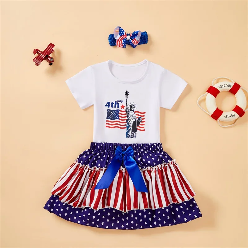 Новый праздничный комплект для девочек юбка праздничное платье ко Дню