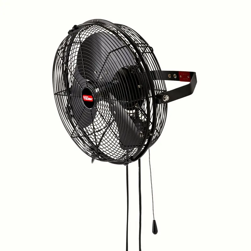 

14 Inch Outdoor Wall Fan with Misting Kit, 3 Blades, Black