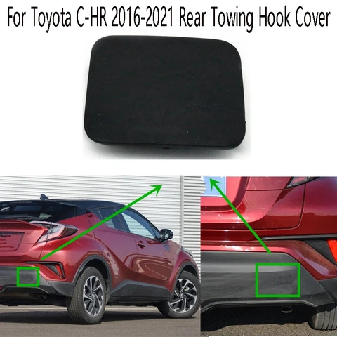Автомобильный задний бампер, буксировочный крючок, крышка для Toyota C-HR 2016-2021, задний буксировочный крючок, крышка