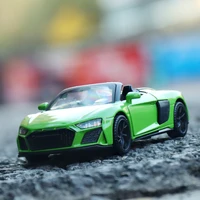 132 audi r8 spyder convertible supercar alloy car diecasts toy vehicles sound light pull back car collection boy gifts