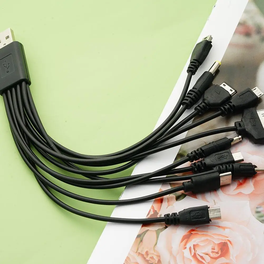 10 In 1 Multi-Function USB Cable Phone USB Charger Charging Cable Cord Connector For Nokia LG For Samsung Sony Ipod Motorola