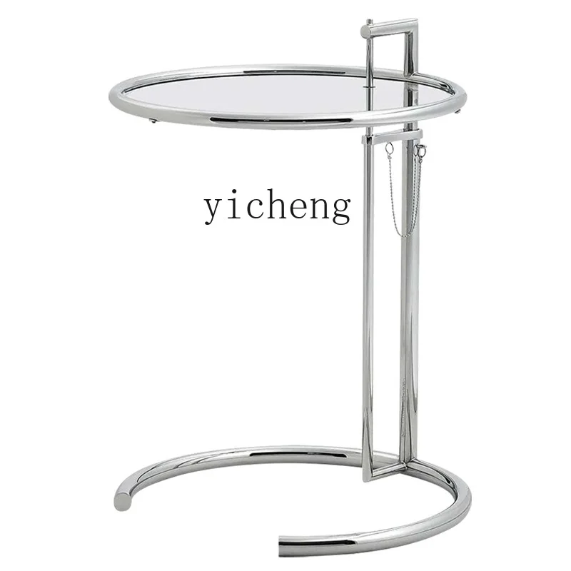 

XL Glass Lifting Coffee Table Transparent Sofa Side Table Nordic Designer C- Shaped Table