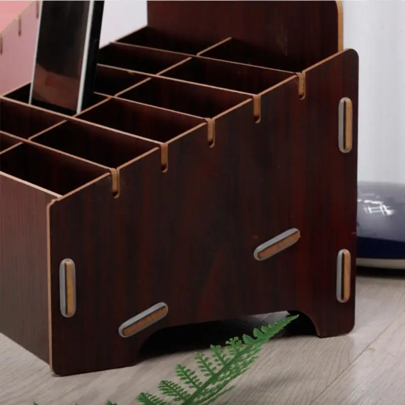 

Certificate Storage Basket Grid Cabinet Office Multi-cell Display Box 7-cell Plastic Grid Coffee Table Cable Storage Box Wooden