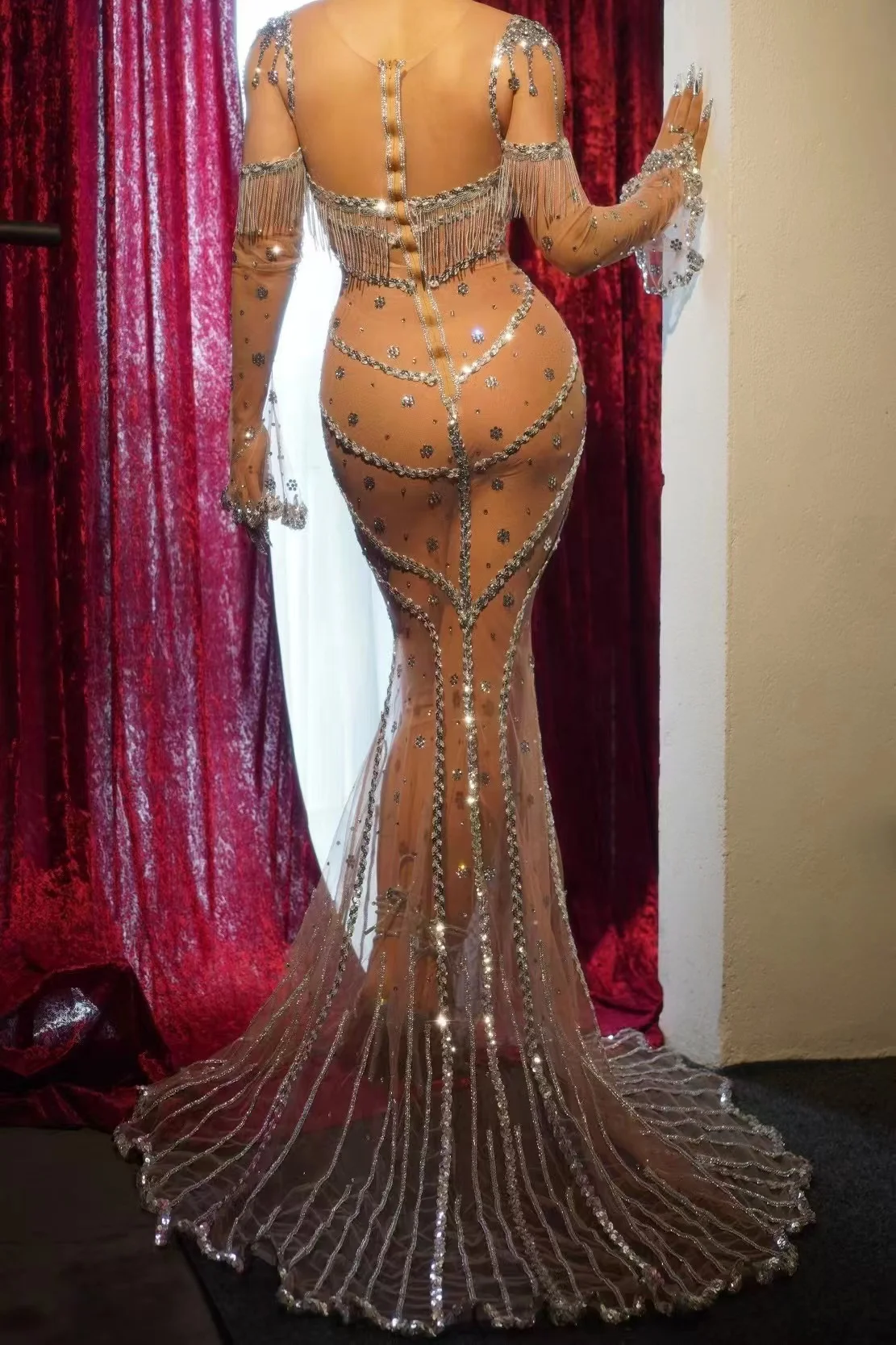 Праздничный наряд вечерние платья с блестками Drag Queen Длинные Роскошные блестящие