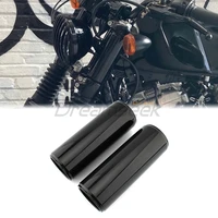 pair upper front fork cover for harley sportster xl48 xl1200x forty eight 2016 2022 motorcycle fork tube cover black aluminum