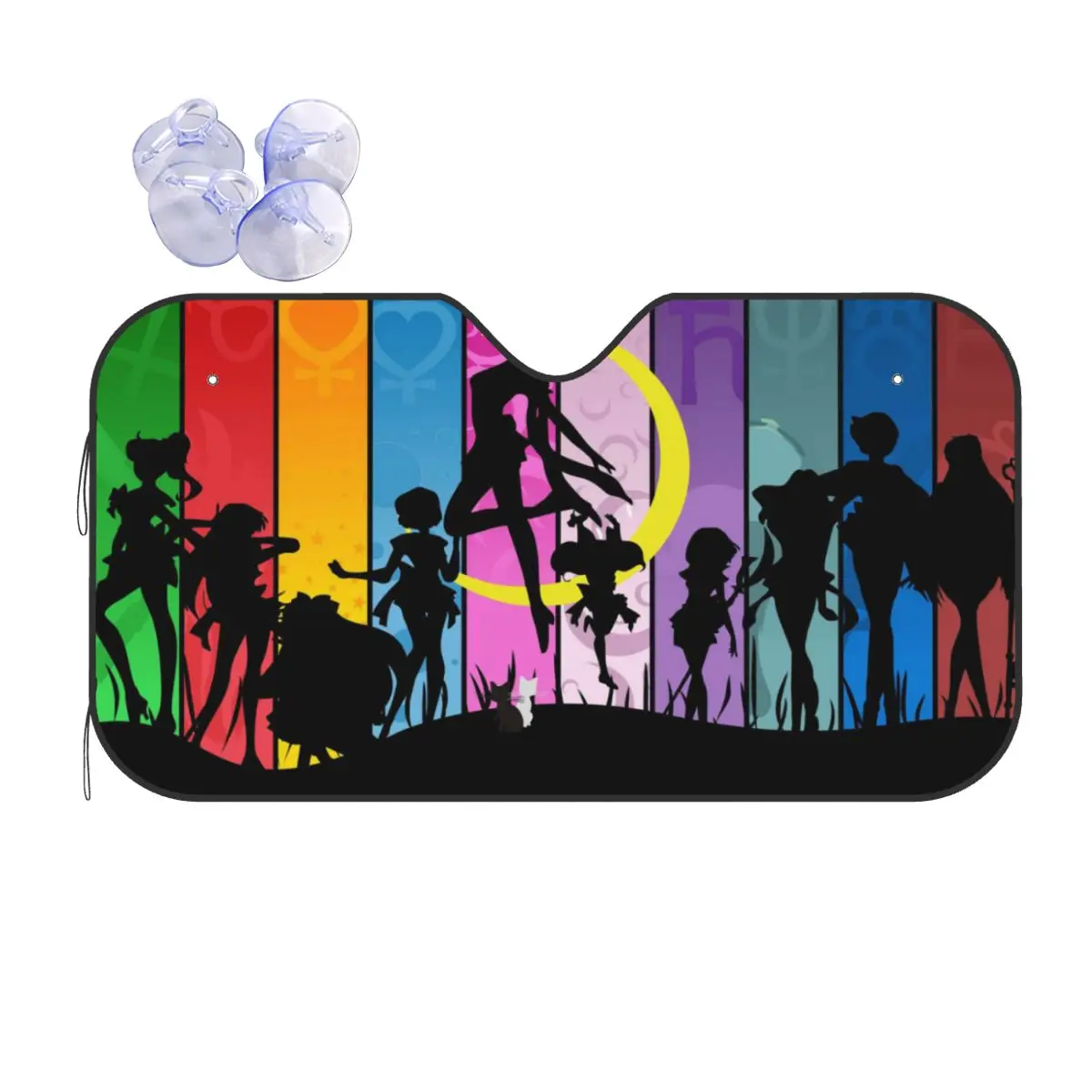 

Moon Girl Аниме складной солнцезащитный козырек для лобового стекла 76x140 см