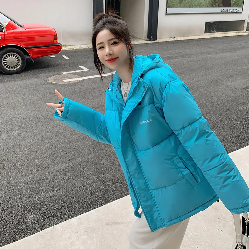 Parkas Women Cotton Coat Loose Hooded Cotton Jacket Tide Winter Cotton-Padded Jacket Winter Coat Women