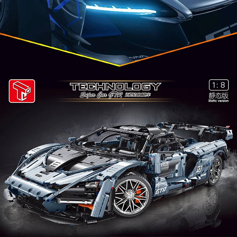 

T5013AB MOC Toy Building Blocks Supercar Model City Racing Series Small Particle Puzzle Assembly Brick Boy Holiday Gift 3780+pcs