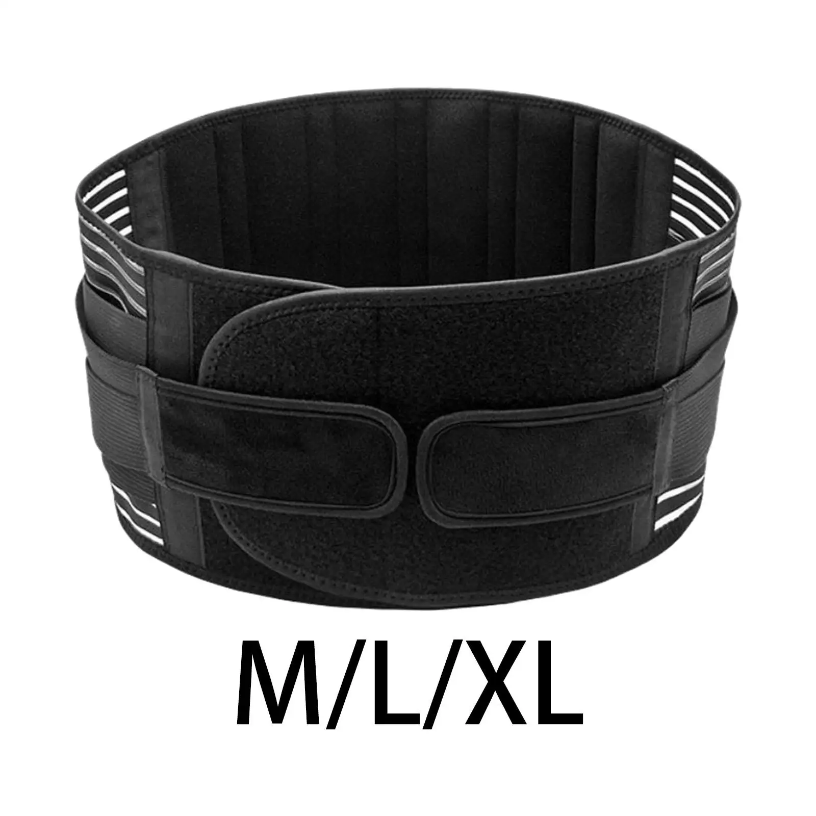 

Back Support Belt Belly Band Trainer Sauna Belt Sports Girdle Double Straps 6 Supporting Rods Wasit Brace for Back Pain Black