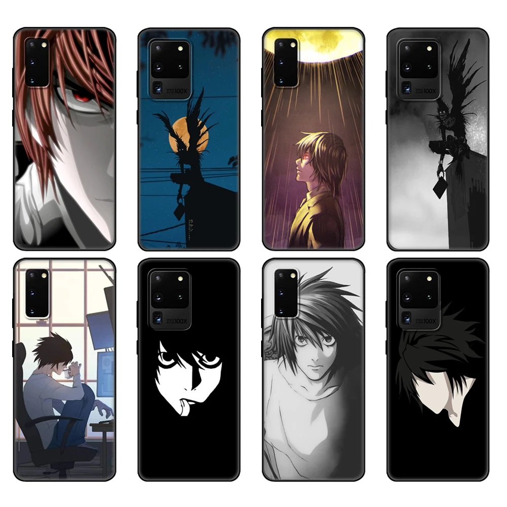 

Black tpu Case For Samsung galaxy S20 /S20 PLUS/S20 ultra/S20+ /S20FE back cover Death Note