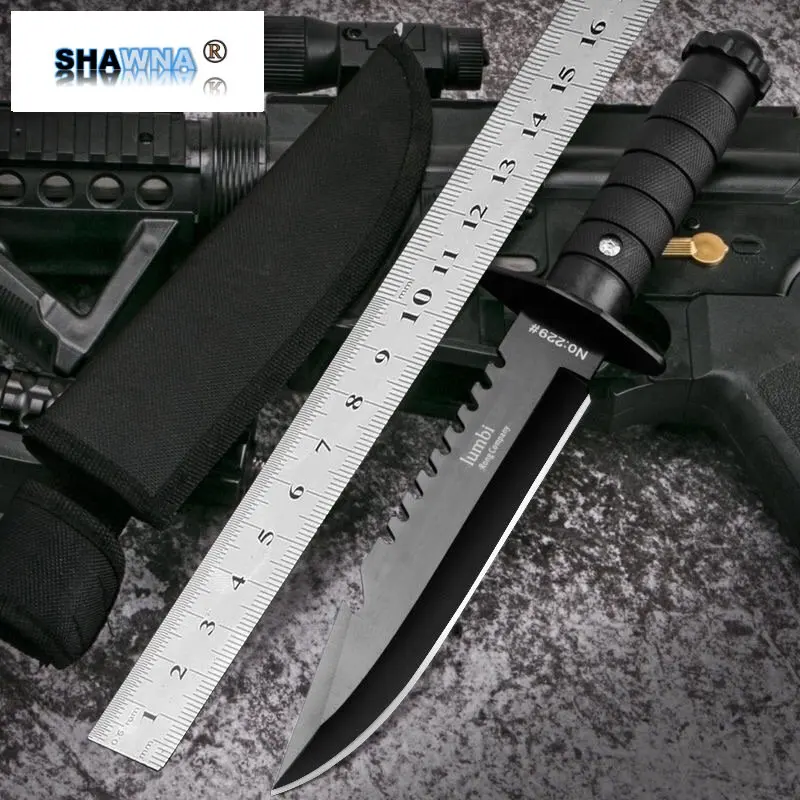 

Нож тактический прямой для кемпинга, Военный Боевой клинок для выживания, охоты, нож из АБС пластика