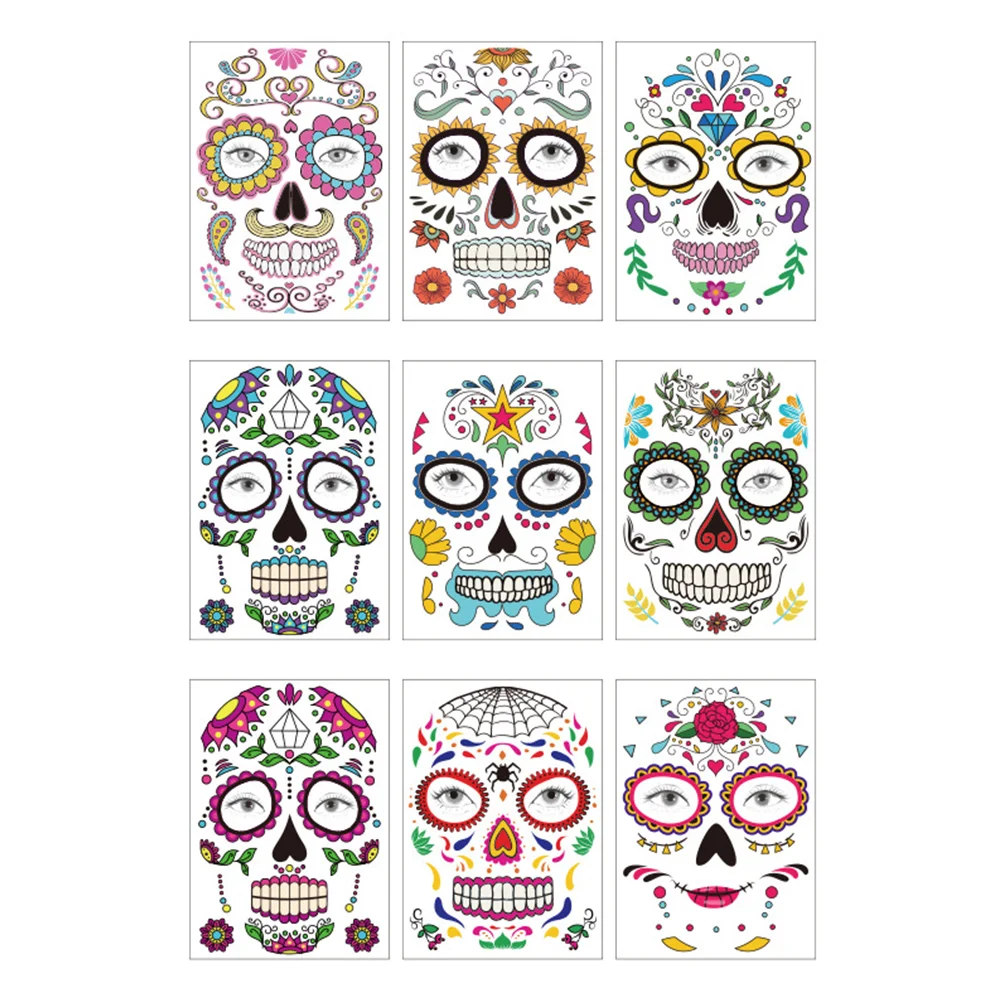 

Face Tattoo Stickers Tattoos Facial Funny Children Party Environmental Halloween Supplies Kid Wolf