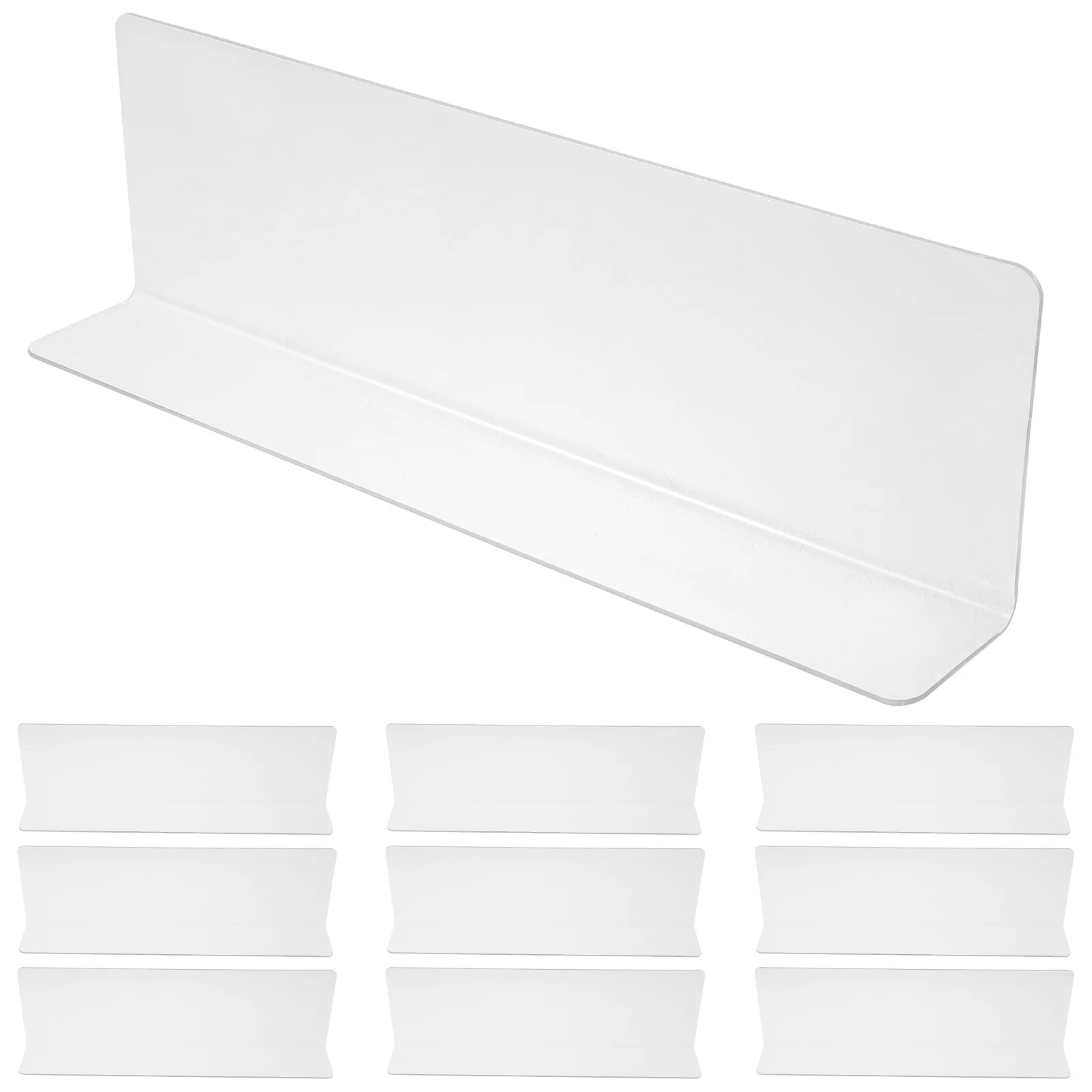 

10 Pcs Cabinet Divider Plastic Dividers Storage Bins Multifunction Shelf Wood Shelves Pvc Separator