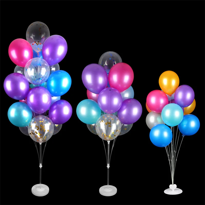

1set Happy Birthday Balloon Stand Air Balls Stick Balloon Holder Birthday Party Decor Kid Adult Table Ballon Accessories Holder