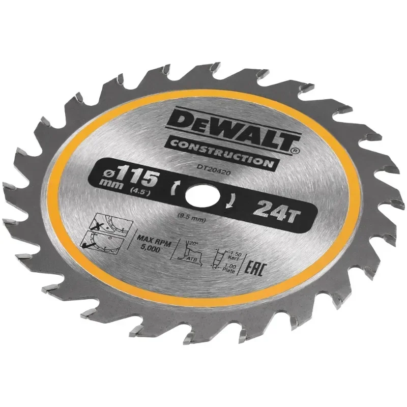 DEWALT DT20420, конструкция, циркулярная пила, беспроводной каркас, 115 мм, 24 т, электроинструмент, аксессуары для DCS571 (art.: 3920c548c390e) - 3920c548c390e