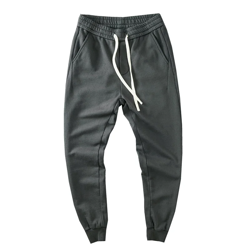 

Осенне-зимние хлопковые брюки до щиколотки тяжелые мужские новые махровые хлопковые Свободные повседневные брюки Джокер спортивные брюки для мужчин